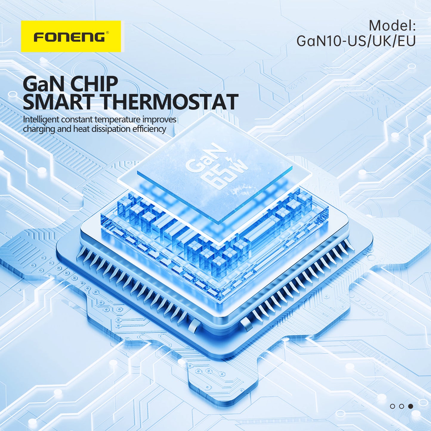 GaN10-US A+C+C 3-Port GaN Charger (65W)
