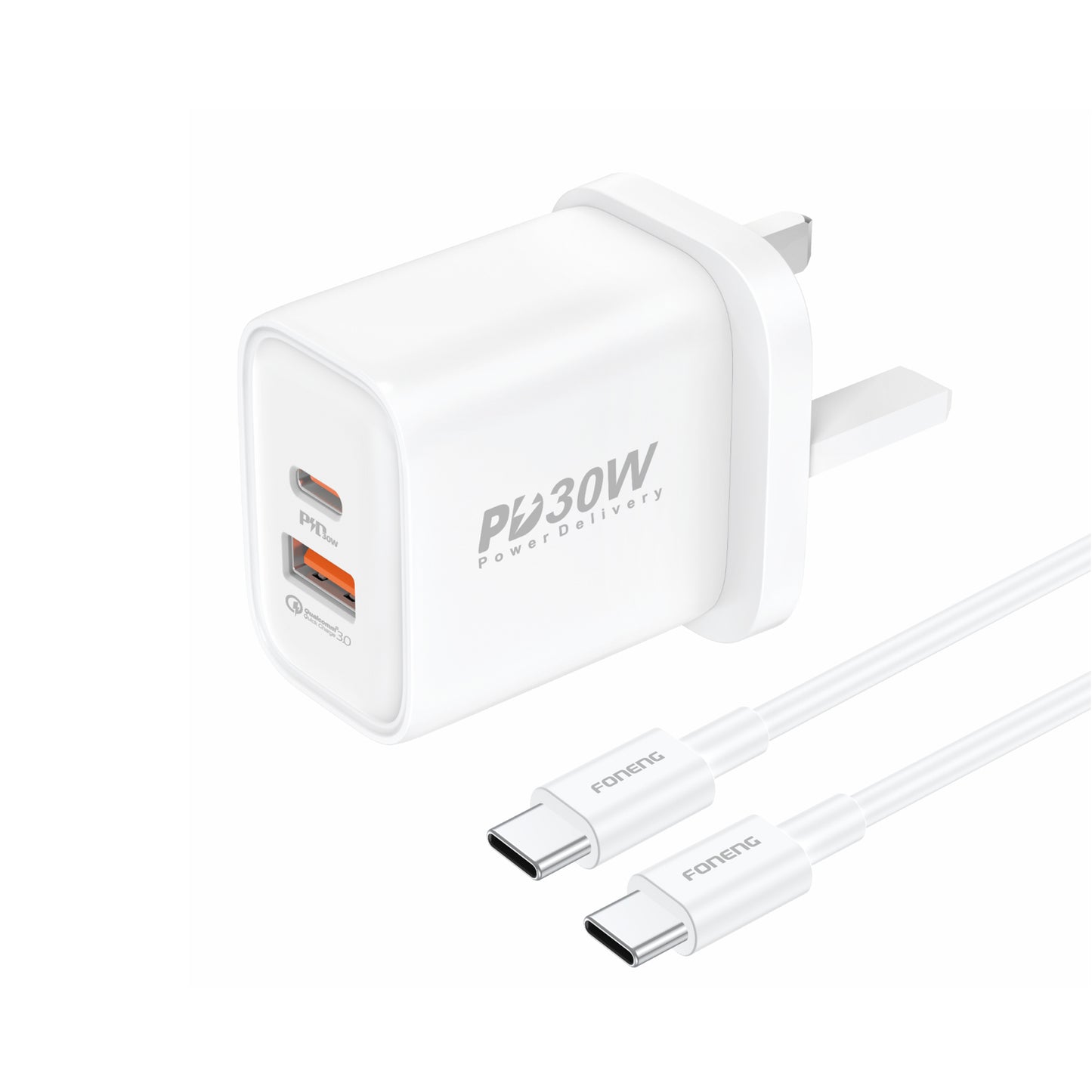 UK33 A+C 2-Port Charger (PD30W)